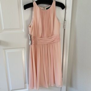 Lauren Ralph Lauren Evening Women’s Blush Pink Chiffon Gathered Dress Size 10
